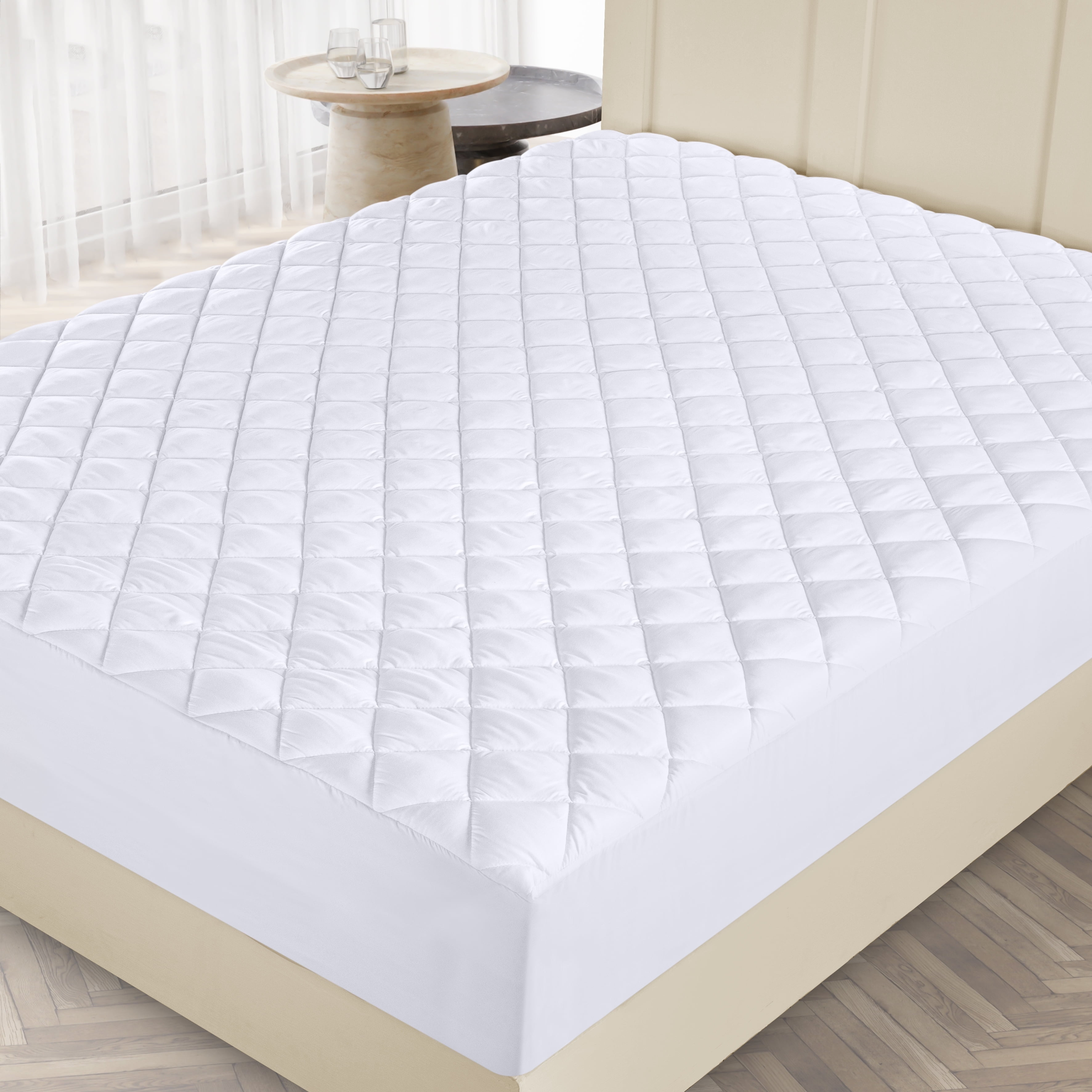 Utopia Bedding Microfiber Mattress Topper Twin , Quilted Fitted Mattress Pad Deep Pocket up to 16 inches, Machine Washable Mattress Protector