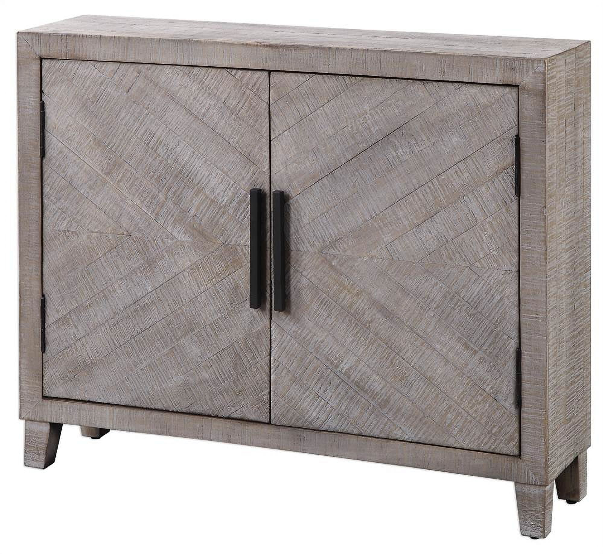 Uttermost Adalind Farmhouse 2-Door Wood Accent Cabinet in White Wash