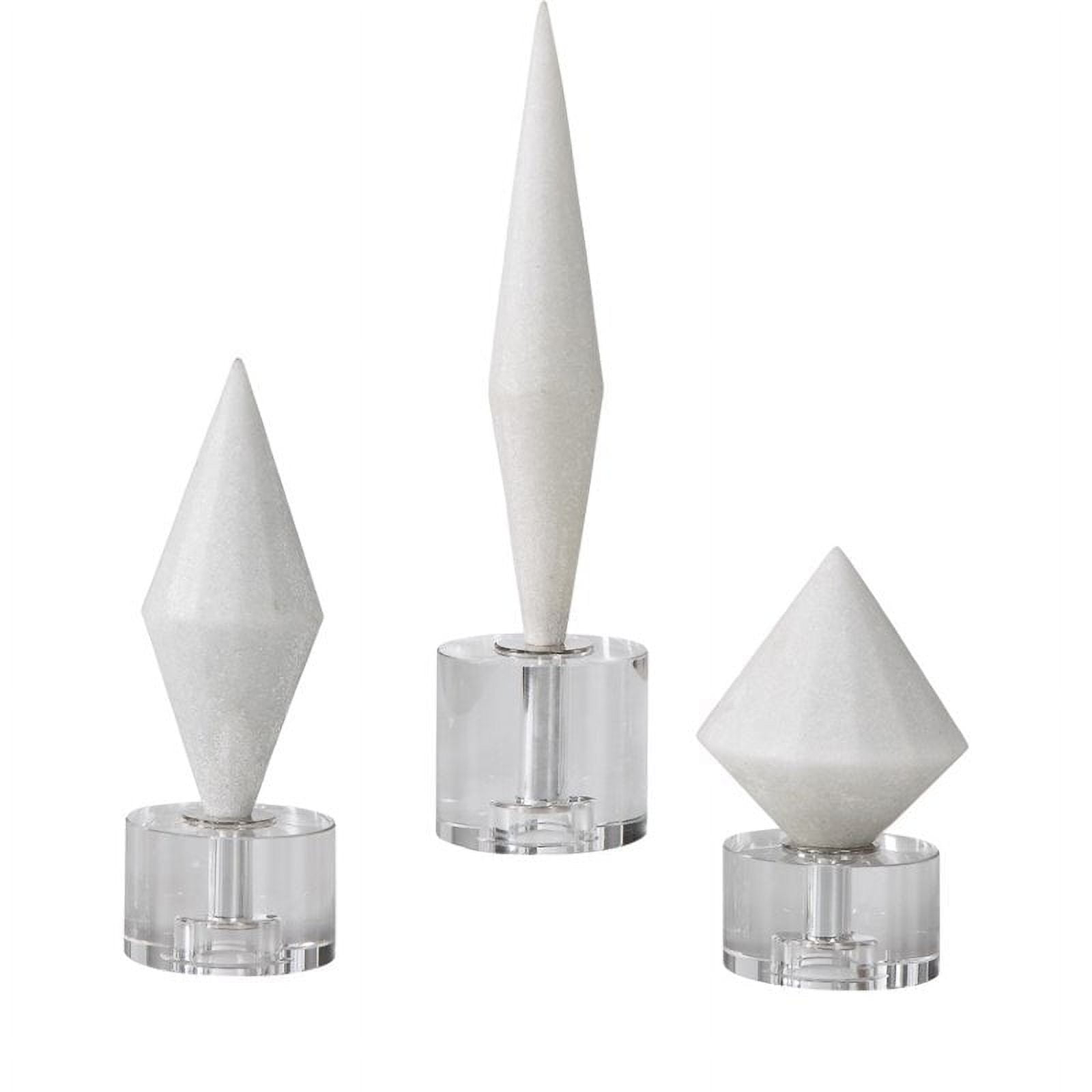 Uttermost Alize 14" High Diamond Crystal Sculptures Set of 3