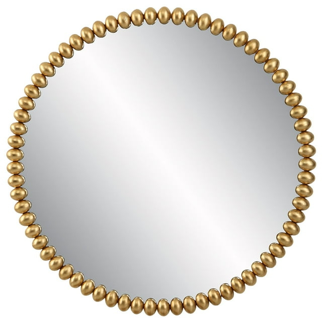 Uttermost Byzantine Gold Leaf 41 1/4" Round Oversized Wall Mirror