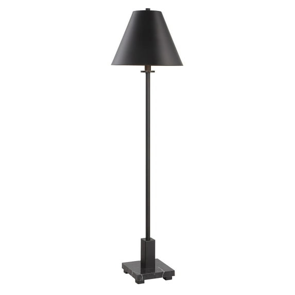 Uttermost Pilot 36 1/2" Satin Black Metal Buffet Table Lamp