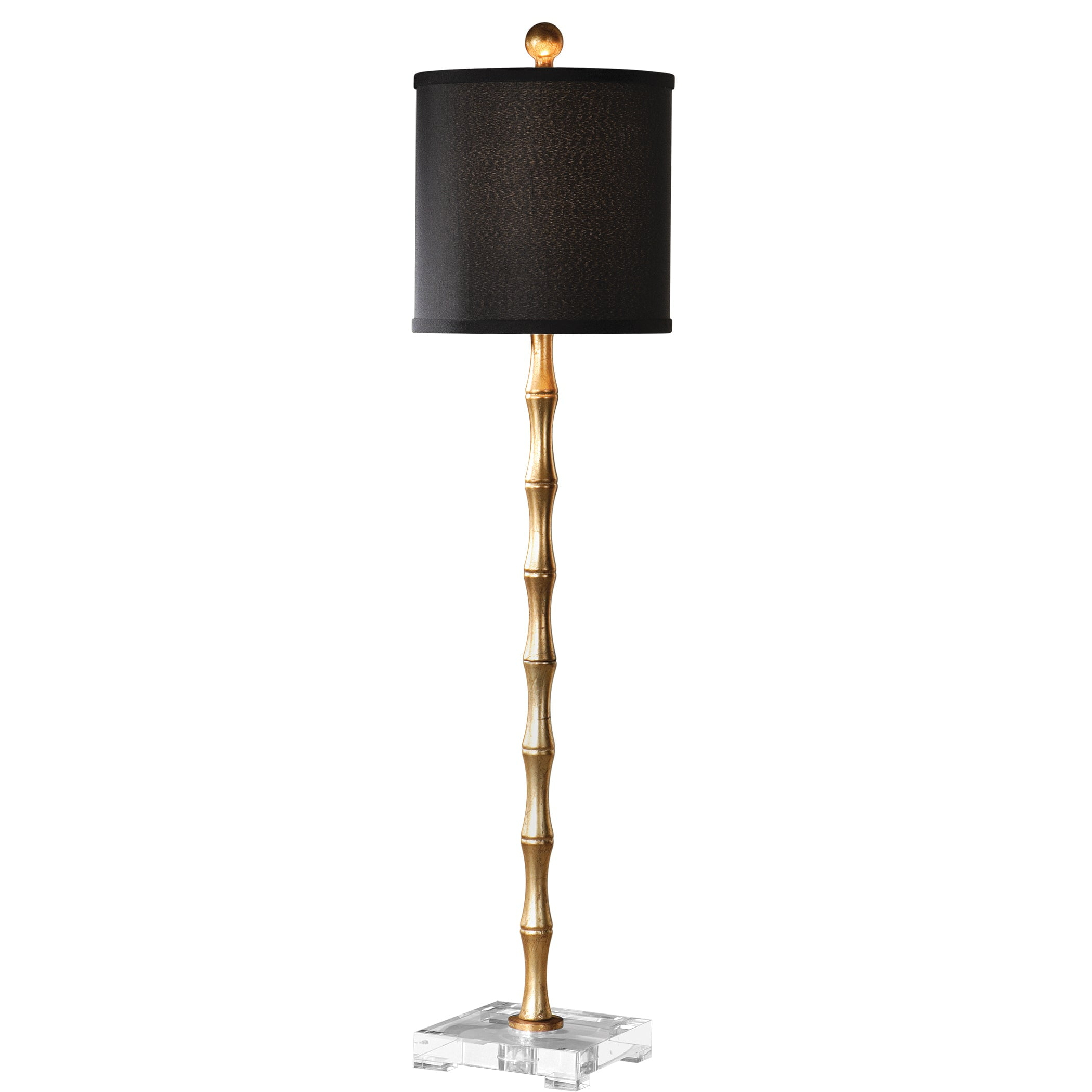 Uttermost Quindici 36" Antique Gold Leaf Bamboo Buffet Table Lamp
