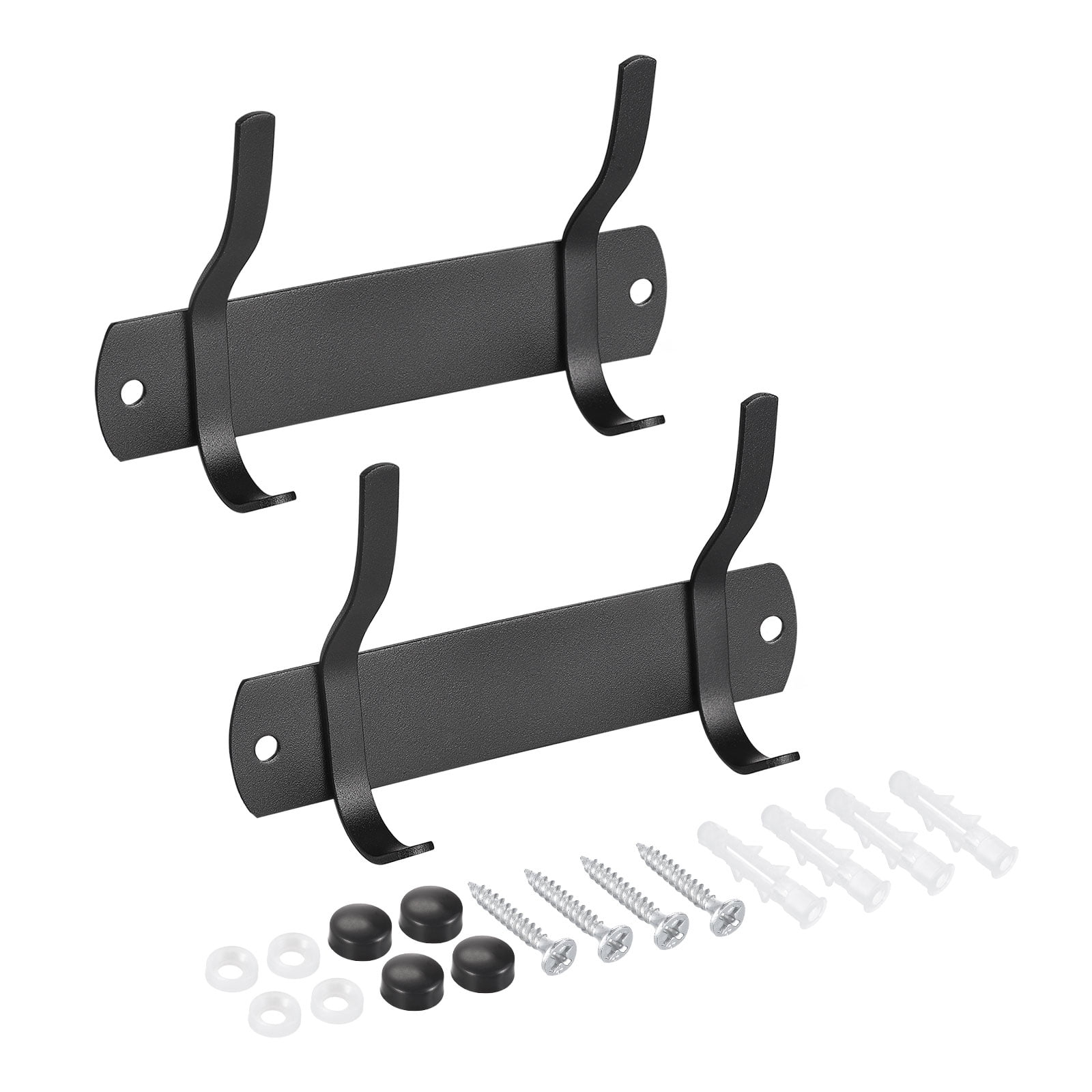 Unique Bargains Stainless Steel Wall Mounted Waterproof Bedroom Coat Hook Rack 2 Pcs 2 Hooks