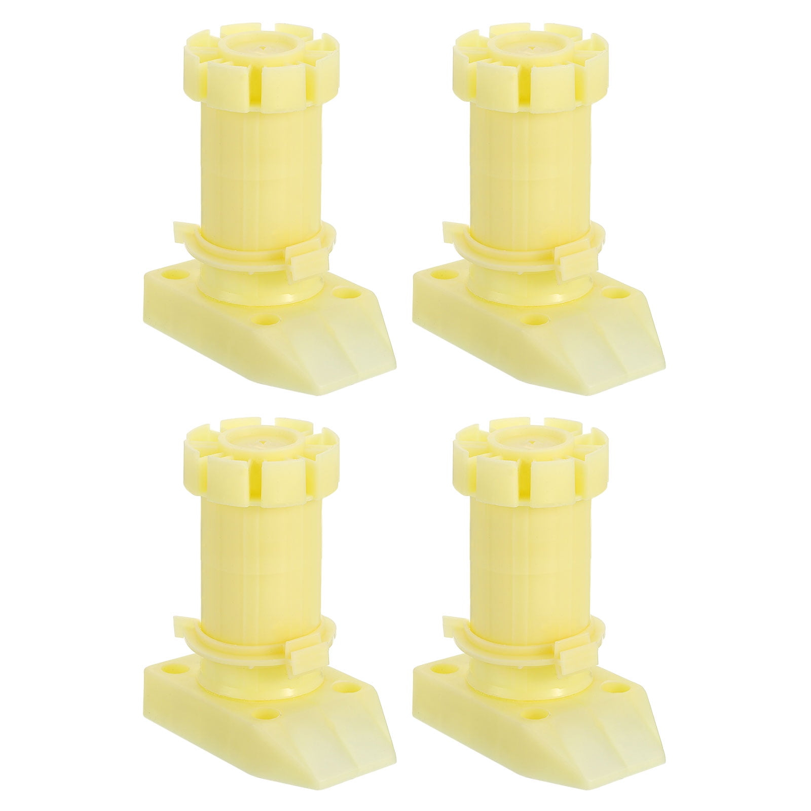 Uxcell Adjustable Legs, 4Pack 51 x 100mm - Furniture Leveling Foot, Thin Legs Leveler Support Frame for Bed Sofa (Beige)