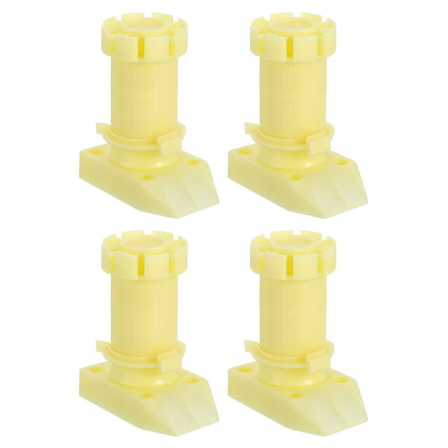 Uxcell Adjustable Legs, 4Pack 51 x 100mm - Furniture Leveling Foot, Thin Legs Leveler Support Frame for Bed Sofa (Beige)