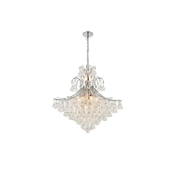 V8005G31C/RC-Elegant Lighting-Toureg - Fifteen Light Chandelier-Royal Cut Crystal Type-Chrome Finish