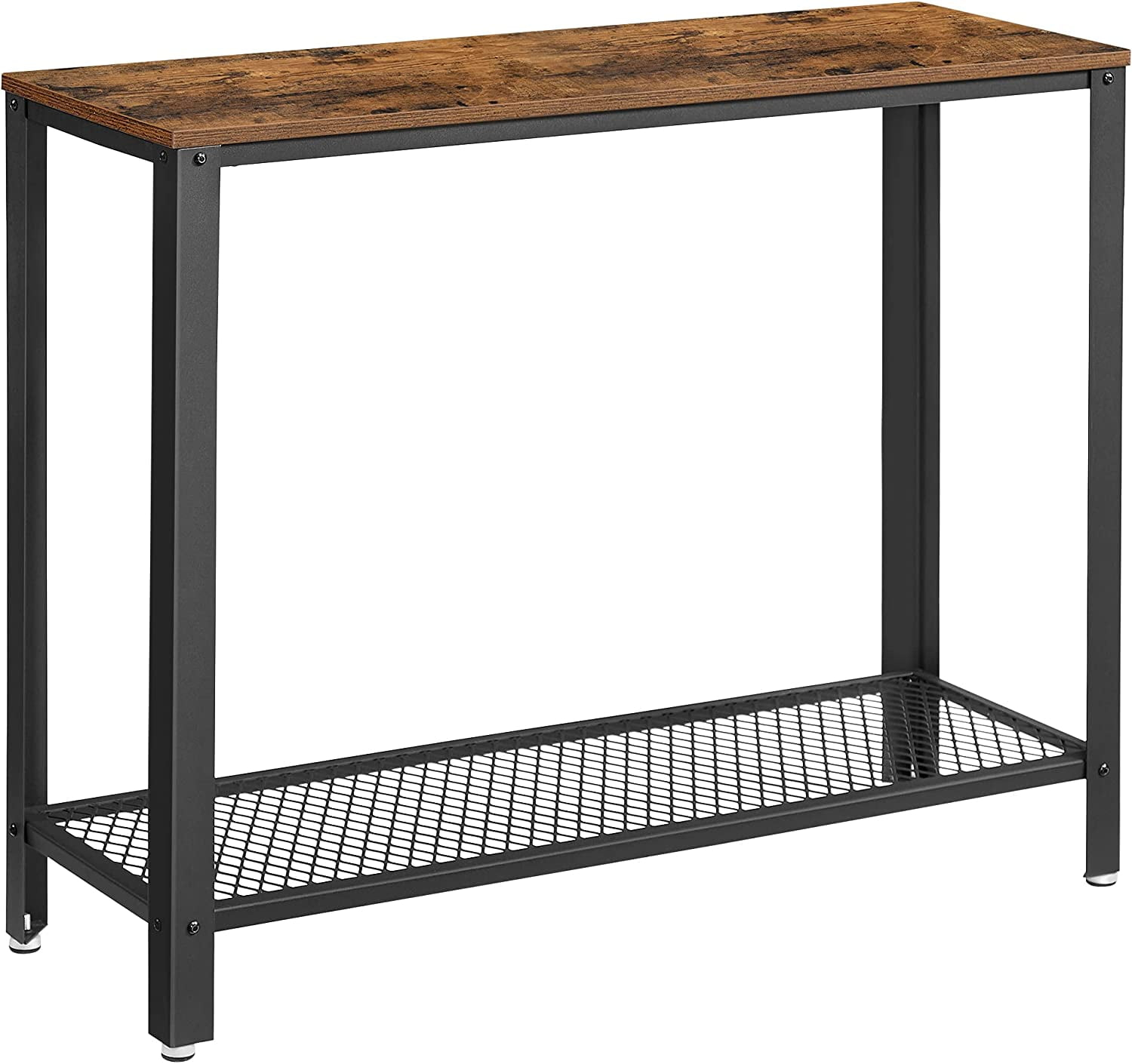 Vasagle Console Table Metal Frame for Entryway Living Room, Rustic Brown"