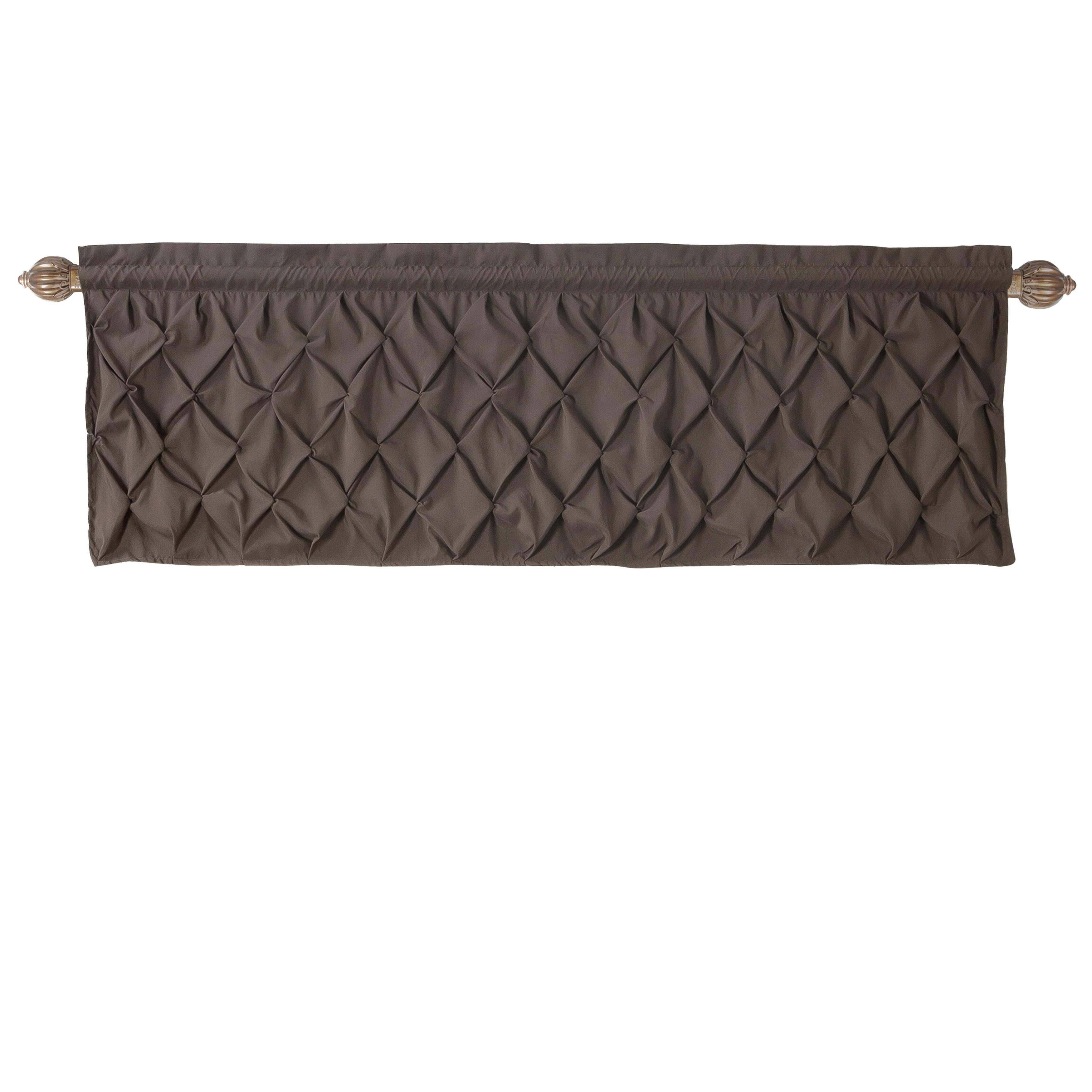 VCNY Carmen Solid Pintuck Curtain Valance, 60" x 20"