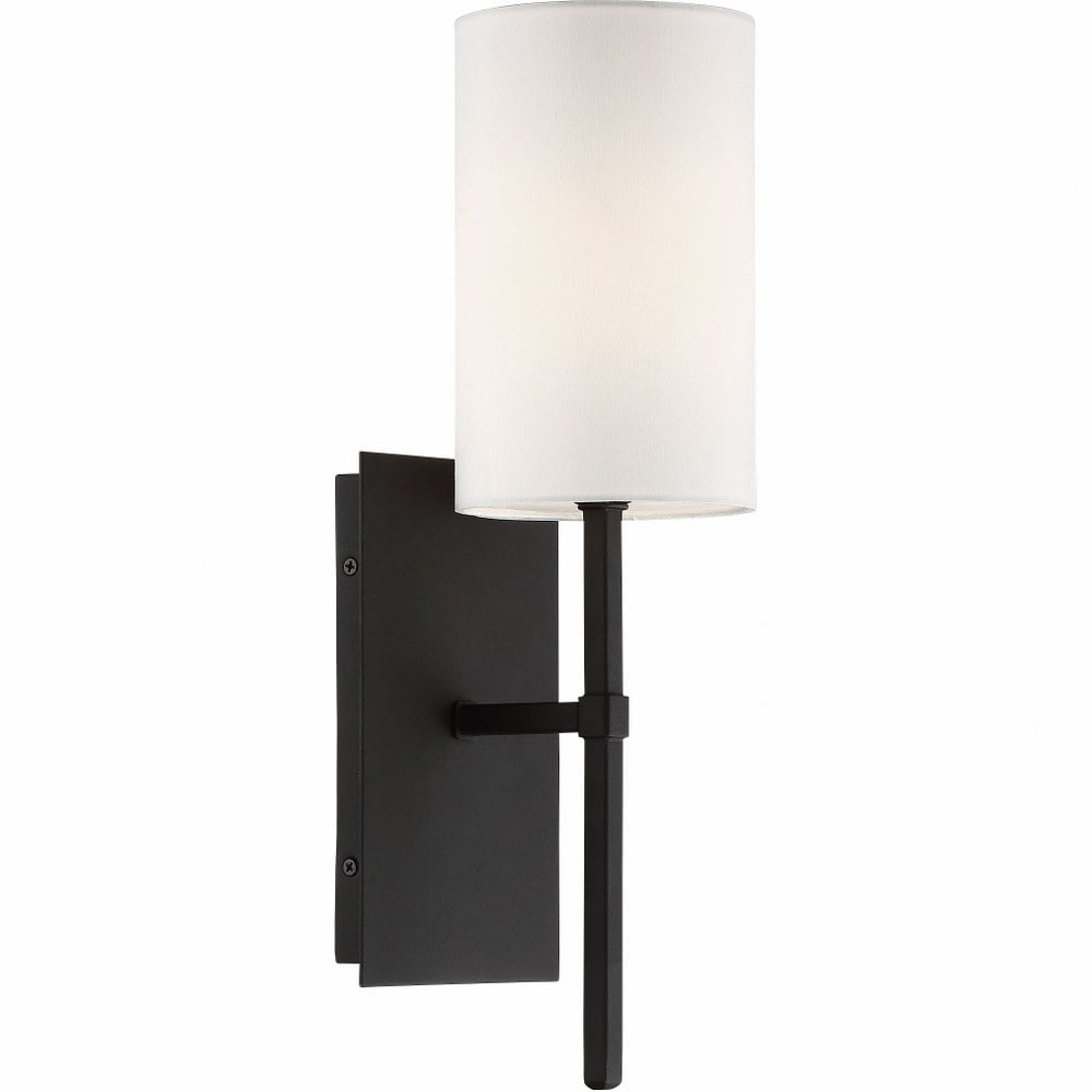 VER-241-BF-Crystorama Lighting-Veronica - One Light Wall Sconce-Black Forged Finish