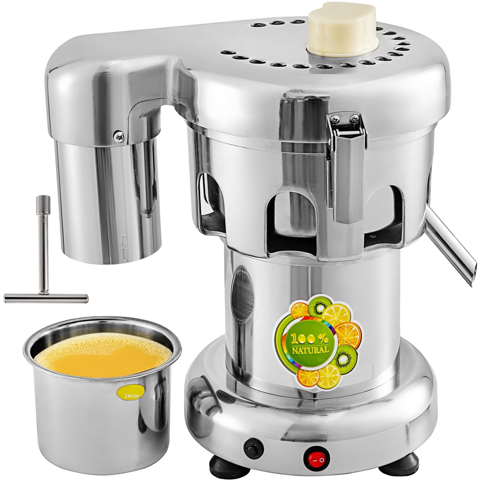 VBENLEM Commercial Juice Extractor Heavy Duty Juicer Aluminum Casting and Stainless Steel Constructed Centrifugal Juice Extractor Juicing both Fruit and Vegetable