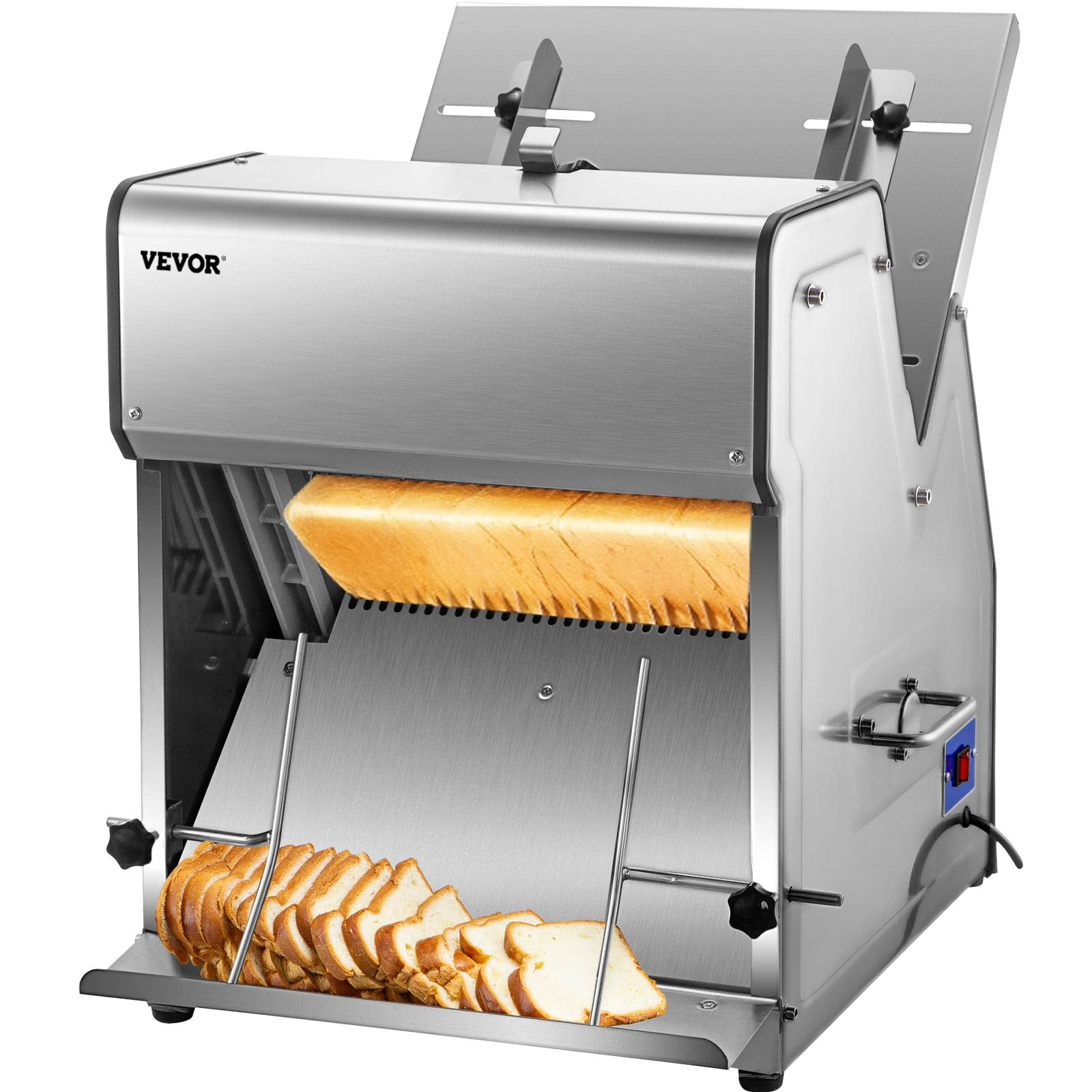 VEVOR Commercial Toast Bread Slicer 12mm Thickness, Electric Bread Cutting Machine 31 Pcs, Commercial Bakery Bread Slicer,110V Toast Cutter Cutting Machine, Bread Cutter for Bread Sheet Cutter Cutting