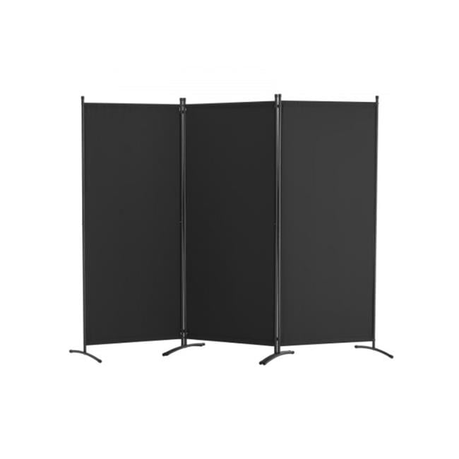 Vevor BLPF10271INC0V93EV0 102 x 71 in. 3-Panel Room Dividers & Folding Privacy Screens, Fabric Partition - Black