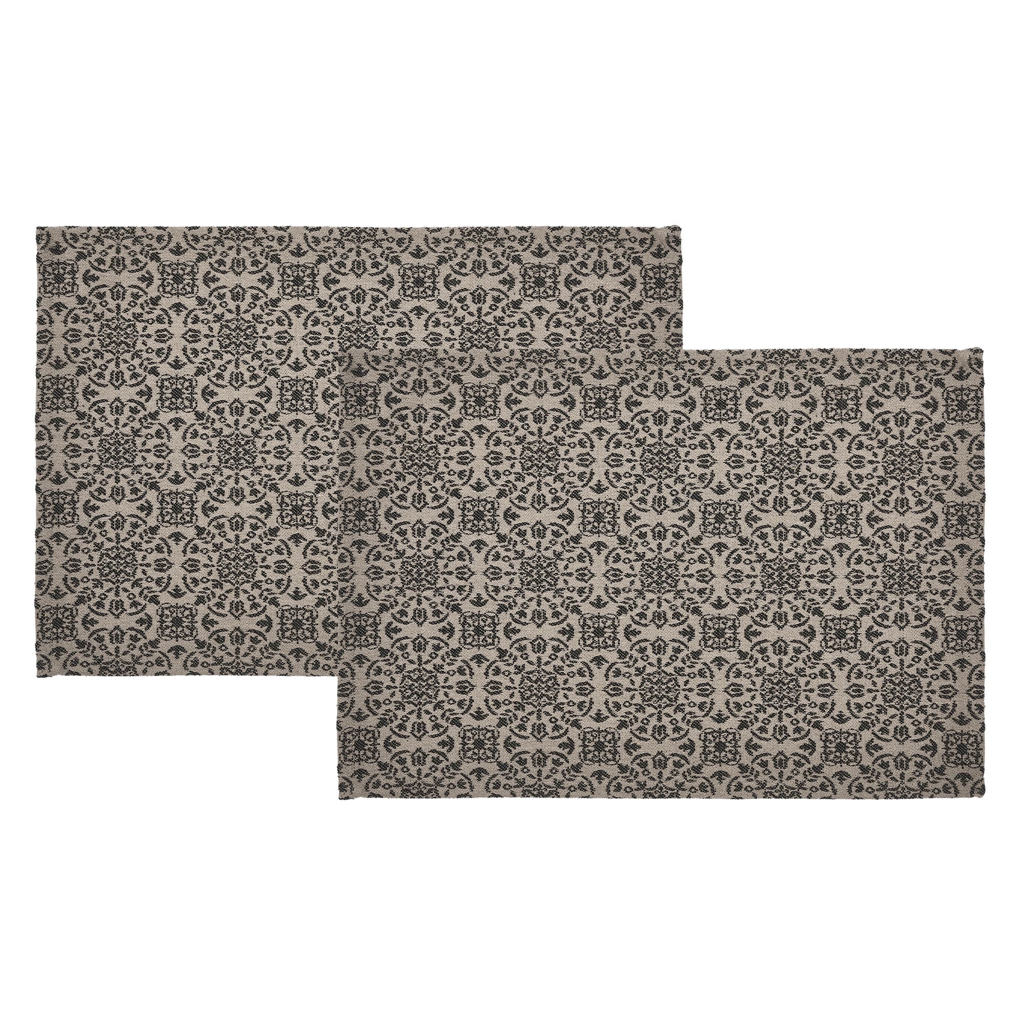VHC Brands Placemat 13x19 Set of 2, Cotton Dining Room, Kitchen Placemat, Dining Table Placemats, Place Mat, Custom House Collection, Rectangle 13x19, Natural