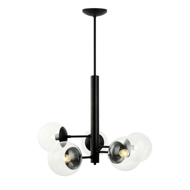 Varaluz Mid-Century 5-Lt Chandelier - Black