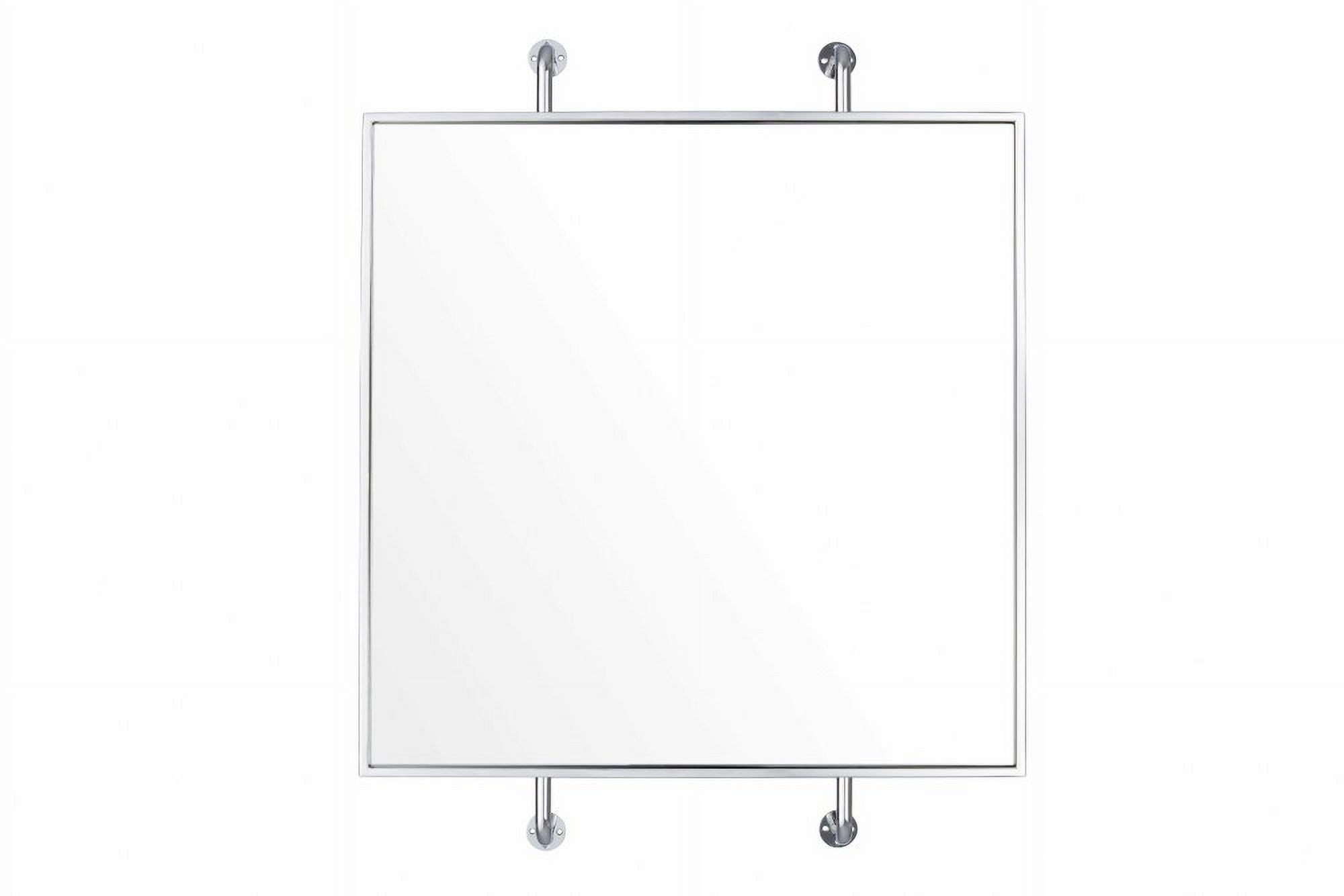 Varaluz Tycho 32x26 Pipe Mounted Wall Mirror - Polished Nickel