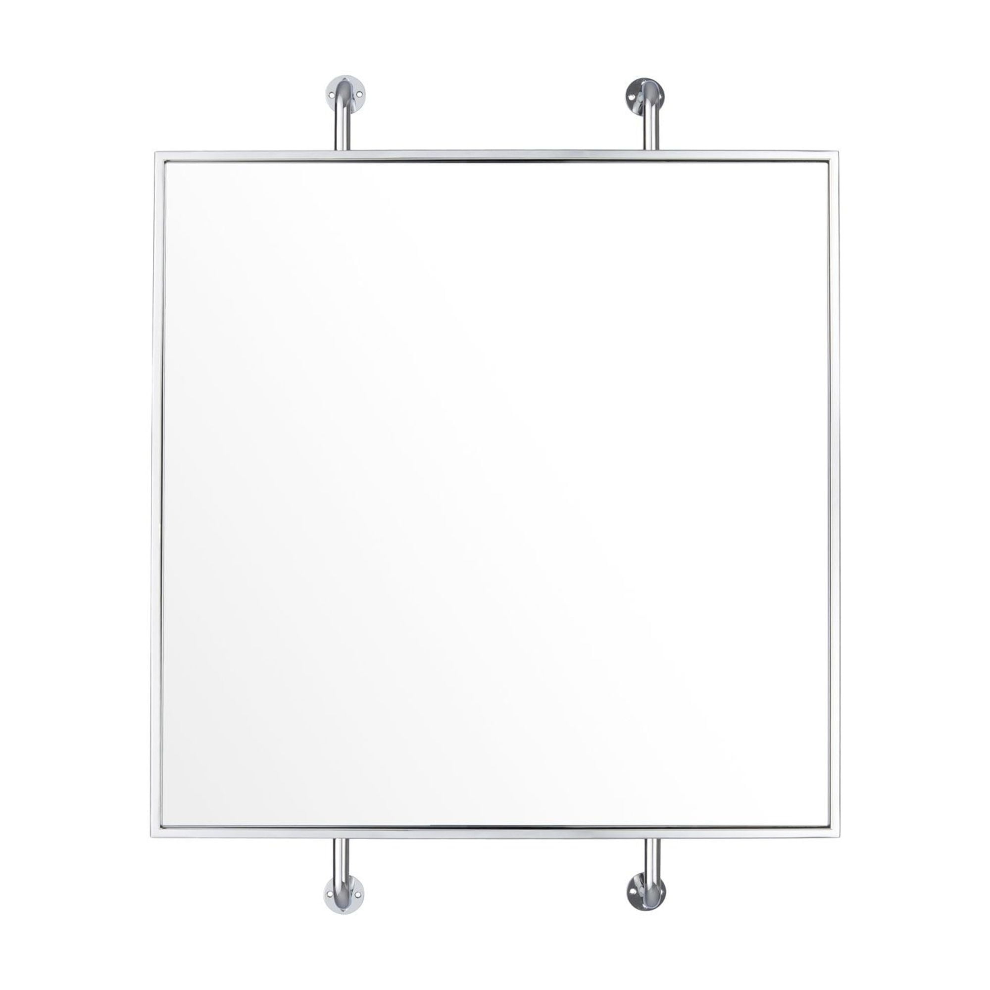 Varaluz Tycho 32x26 Pipe Mounted Wall Mirror - Polished Nickel