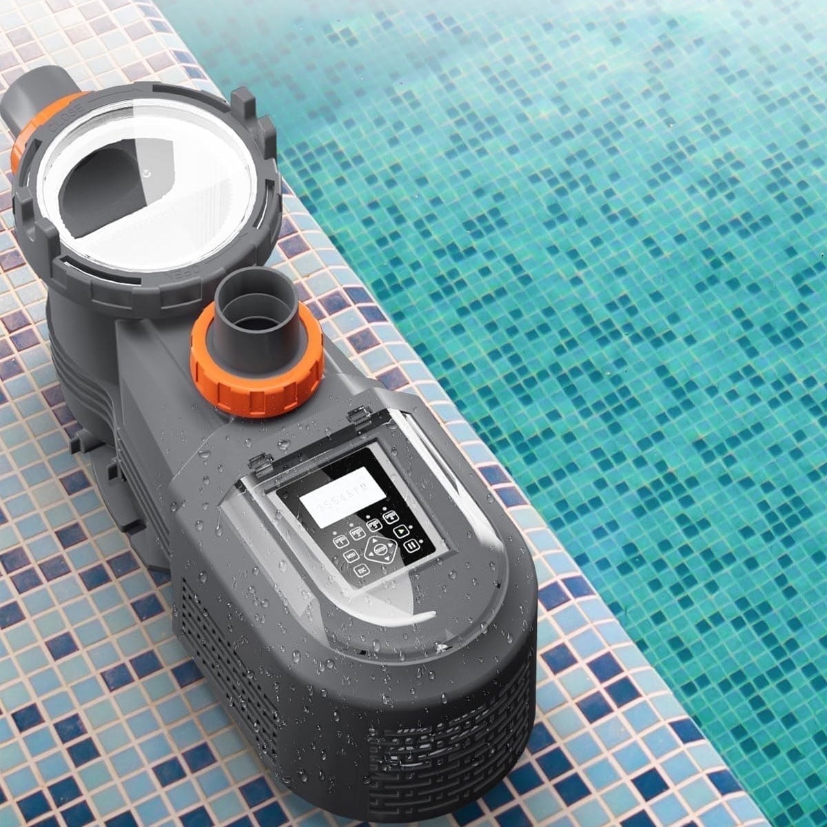 Variable Speed Pool Pump 1.8HPwith Smart Control - Energy Efficient, Quiet Operation, Built-in Safety & Easy Maintenance - Ideal for In-ground and Above-ground Pools