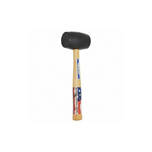 Vaughan 20 oz Black Solid Rubber Mallet