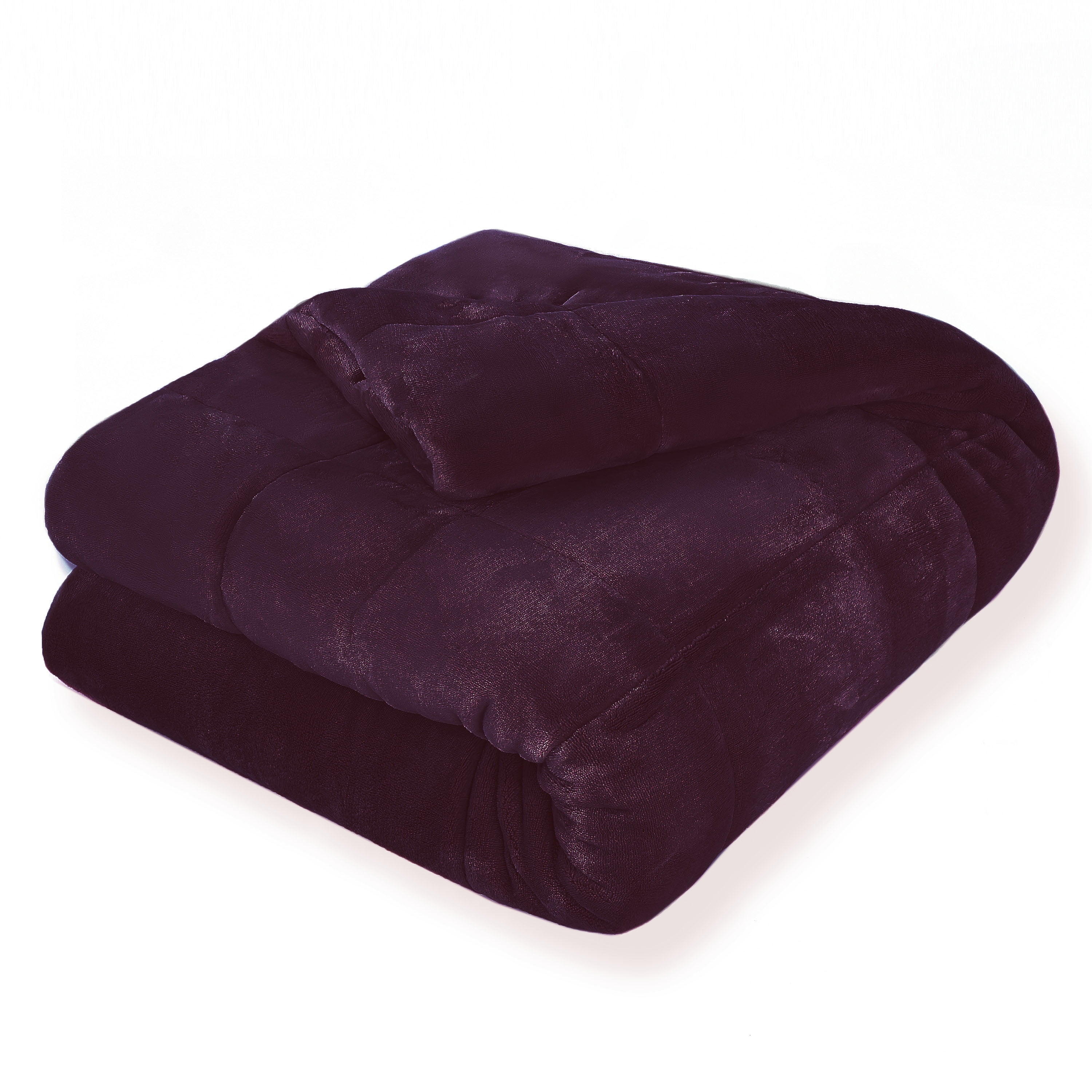 Vellux Queen Plush Lux Warm Blankets - All Season Blankets - Lightweight Quilted Blanket Full Queen Size - Ultra Soft Luxury Hotel Blanket - Box Stitched Blanket (Queen, Purple)
