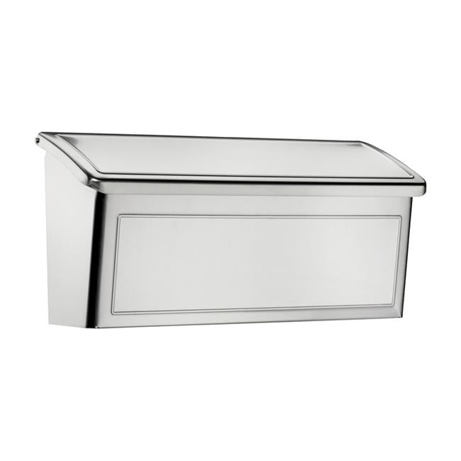Venice Stainless Steel Wall-Mounted Silver Mailbox, 7.13 x 14.65 x 4.13 in.