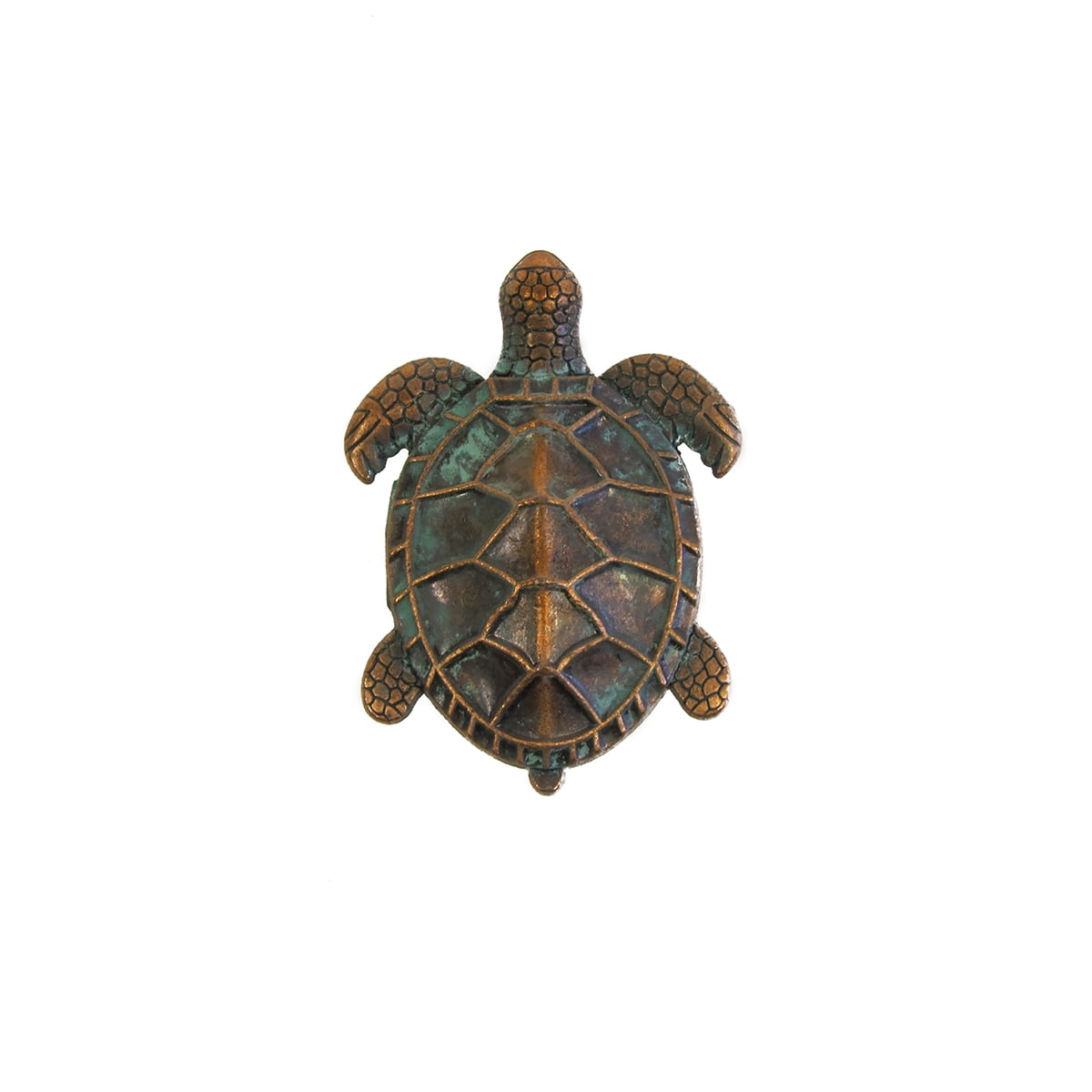 Verdigris Copper Sea Turtle Cabinet Door Dresser Drawer Pull Knob Kitchen Bathroom Nautical Hardware Ocean Decor