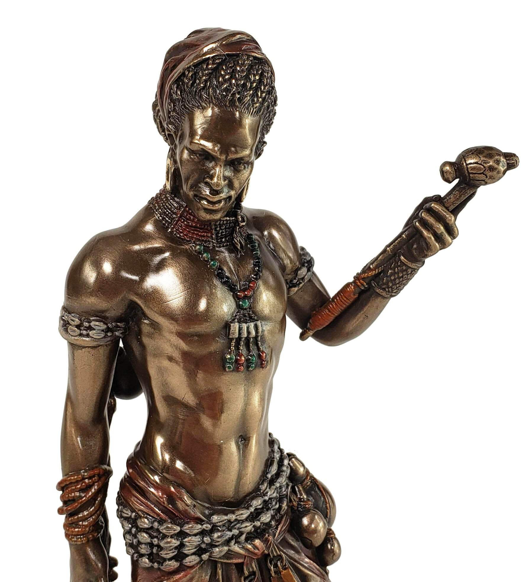 Veronese Design 8.5" Eshu The Divine Trickster God of The Yoruba Cold Cast Resin Antique Bronze Finish Statue
