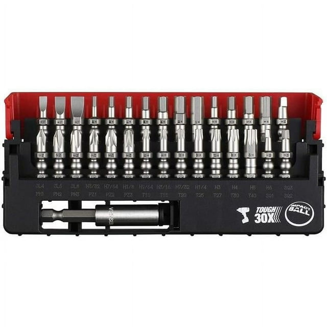Vesseltools IB31P02U Vessel Impact Ball Torsion Bit 30+1 Pc. Set In Slide Case No.ib31p02u