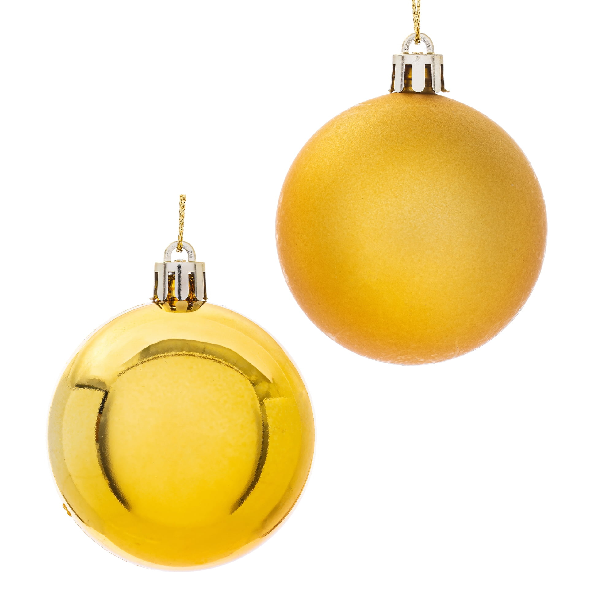 Vickerman 1.5"-2" Gold Shiny and Matte Finish Ball Ornament, 50 per Box