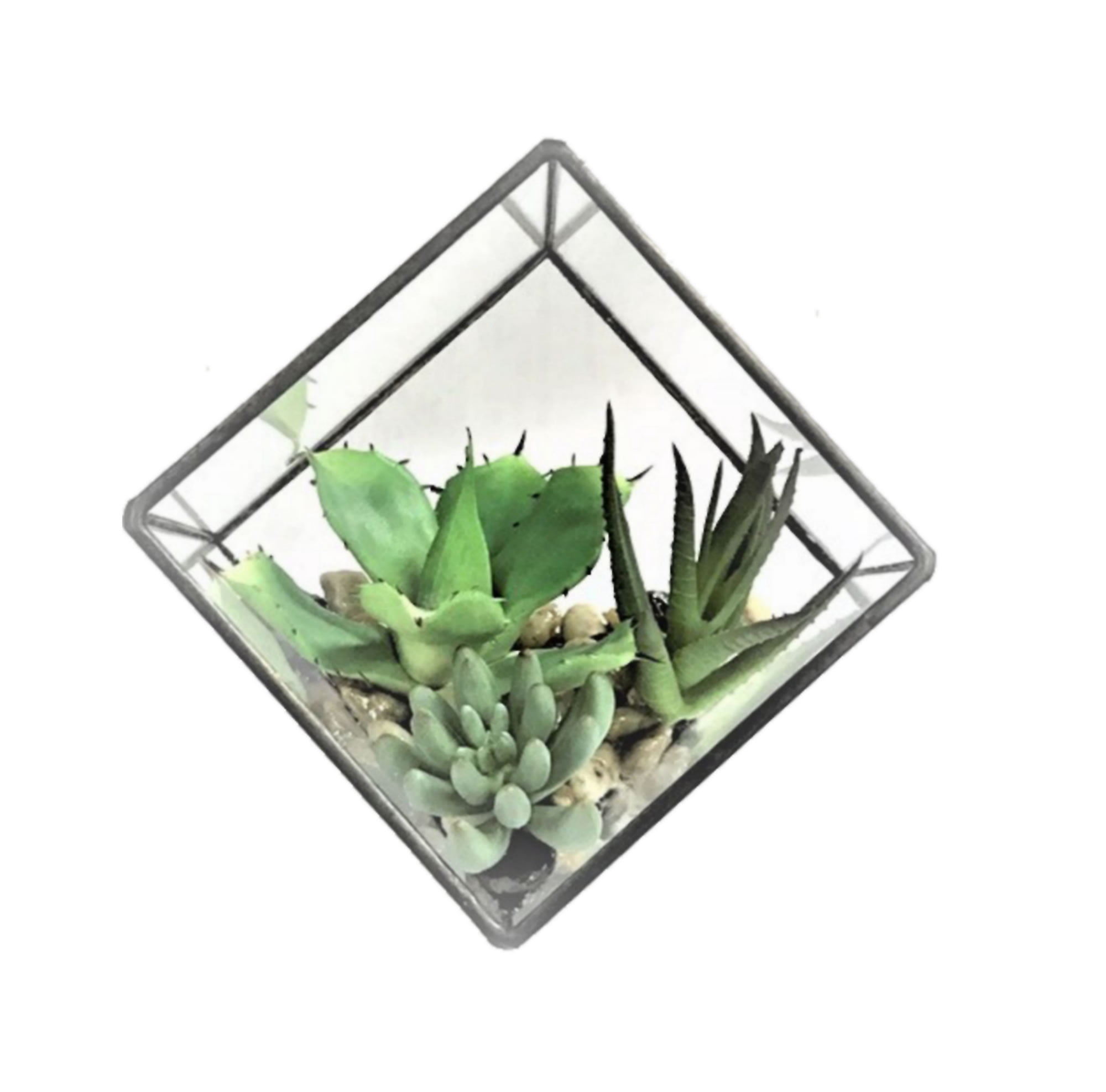 Union Rustic Artificial Succulent and Terrarium Arrangement