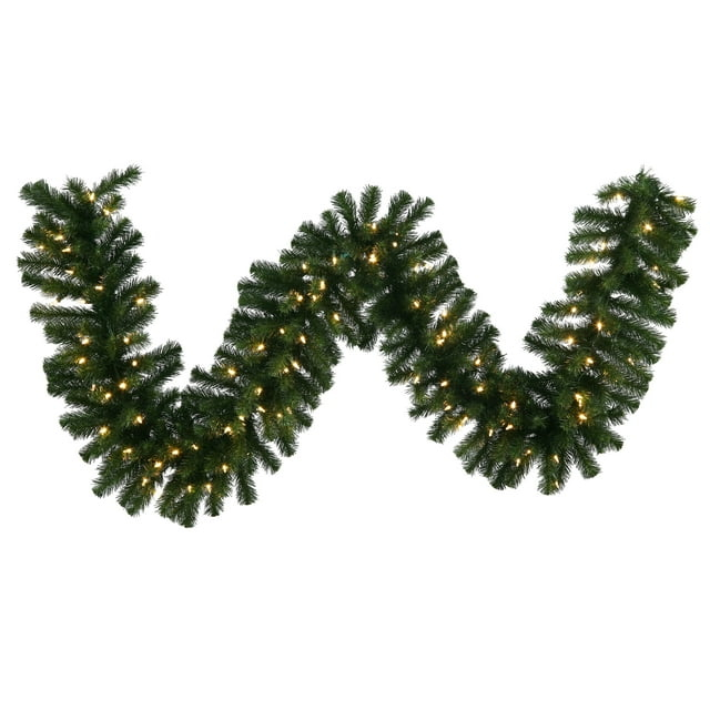 Vickerman 9' Douglas Fir Artificial Christmas Garland, Warm White LED Lights
