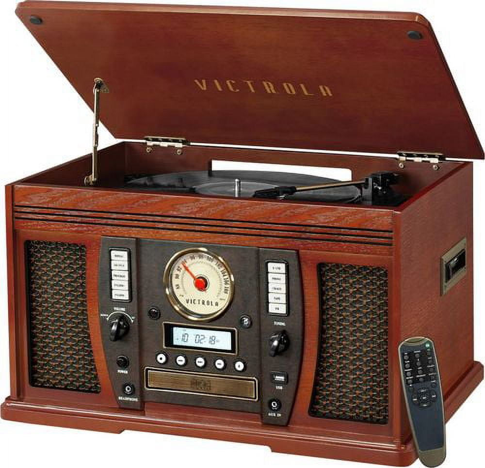 Victrola - Bluetooth Stereo Audio System - Mahogany