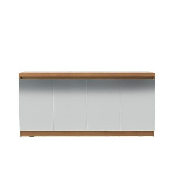 Viennese 62.99 in. 6-Shelf Buffet Cabinet with Mirrors