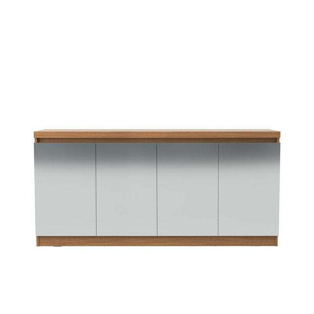 Vienés Mueble Buffet de 62,99 Pulgadas con 6 Estantes y Espejos