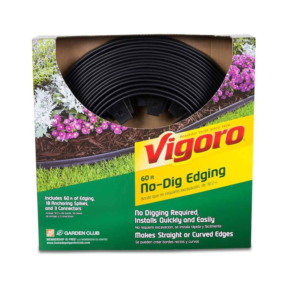 Vigoro 8” x 720" Black Nylon Garden Border Edging (18 Count)