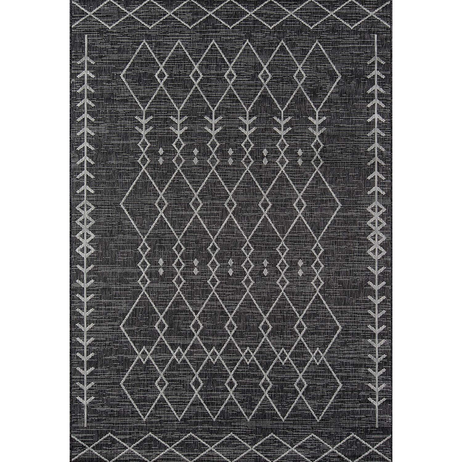 Villa Area Rug, Charcoal, 9'3 X 12'6