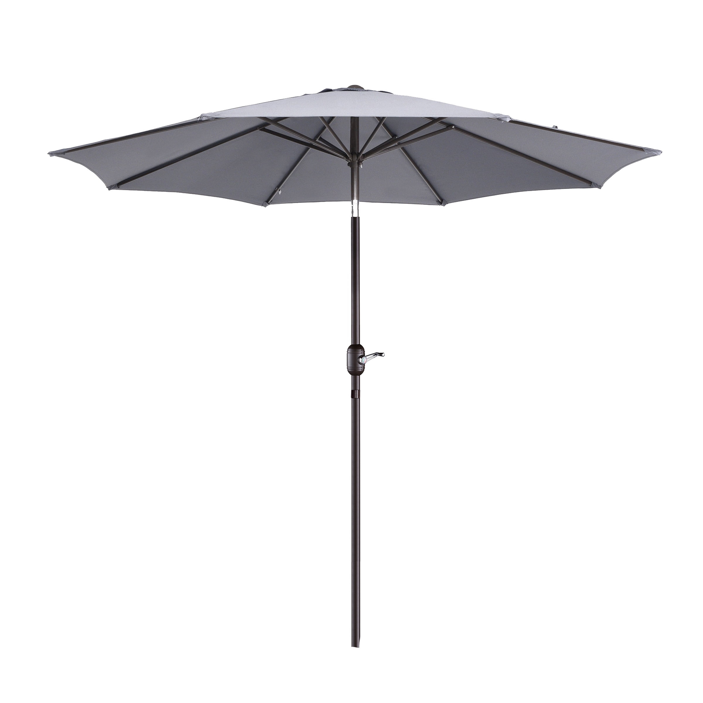 Villacera 9FT Outdoor Patio Umbrella Shade with Auto Tilt, Gray