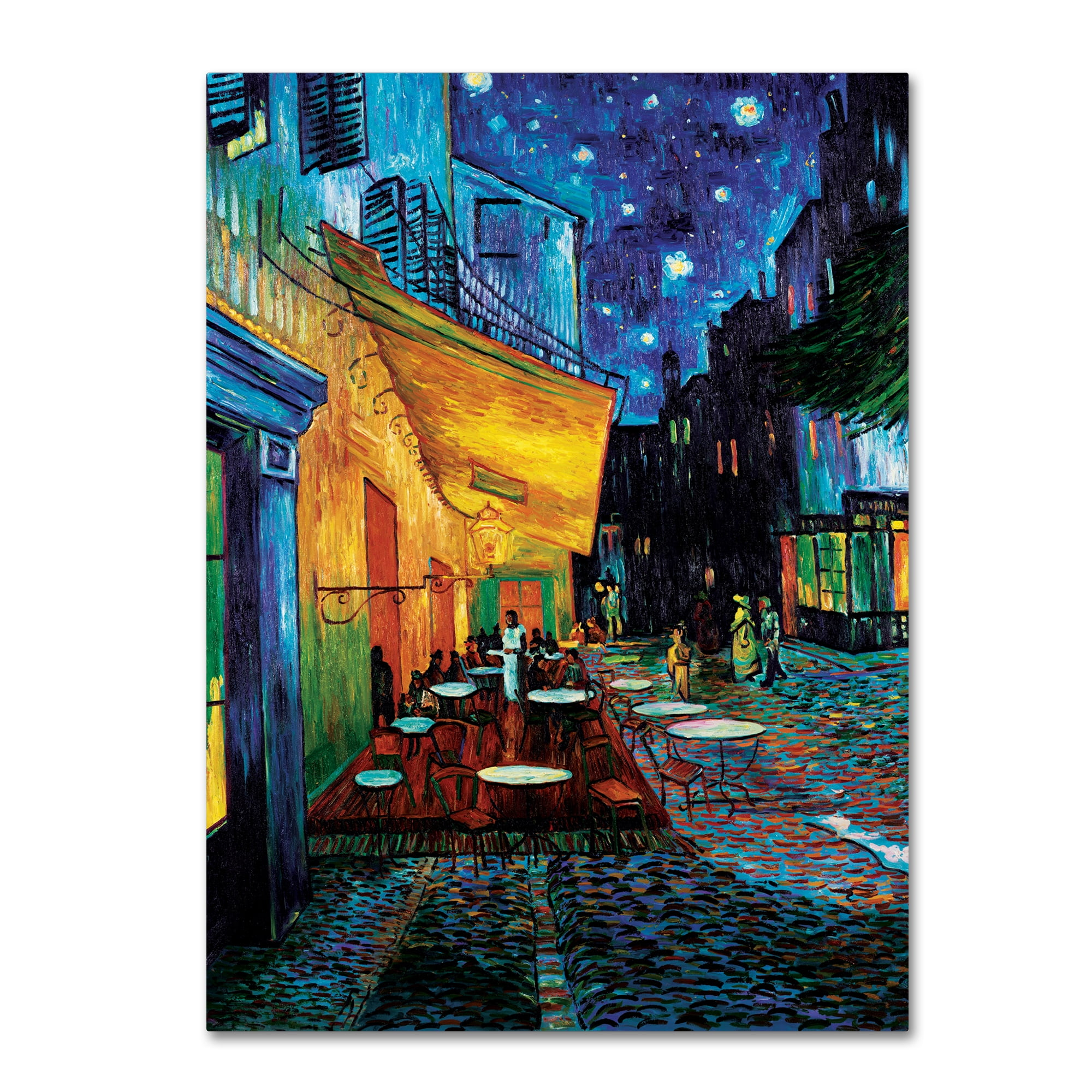 Trademark Fine Art - 14"x19" Vincent van Gogh, 'Cafe Terrace' Canvas Art