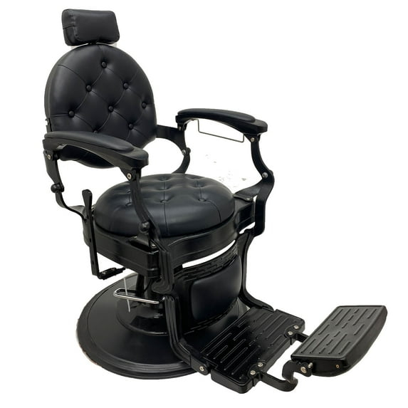 OmySalon Vintage Barber Chair All Purpose Heavy Duty, Hydraulic Recline Salon Beauty Styling Chair Retro, 360 Degree Swivel for Hair Stylist Tattoo