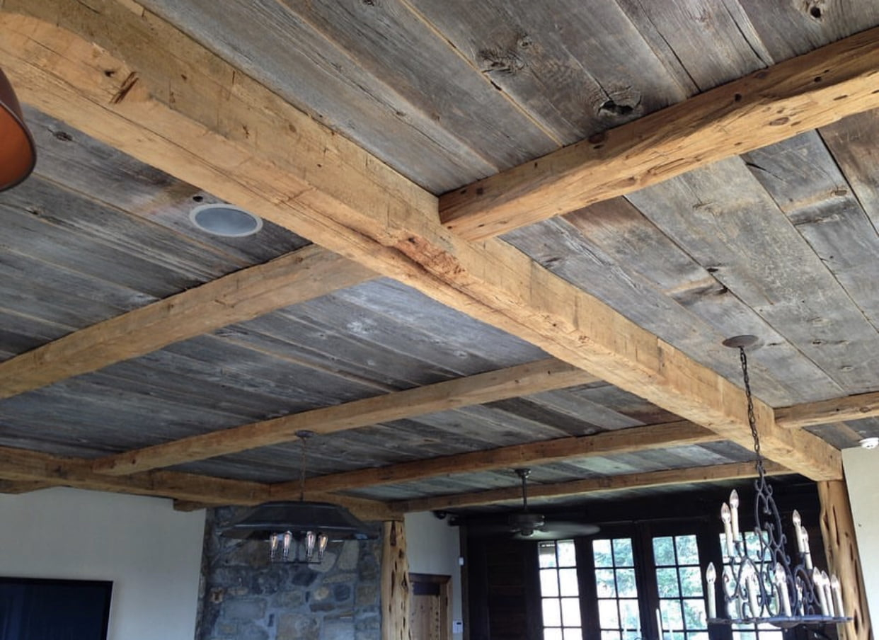 Vintage Harvest Reclaimed Lumber Variable Length Barnwood Wall Paneling in Gray