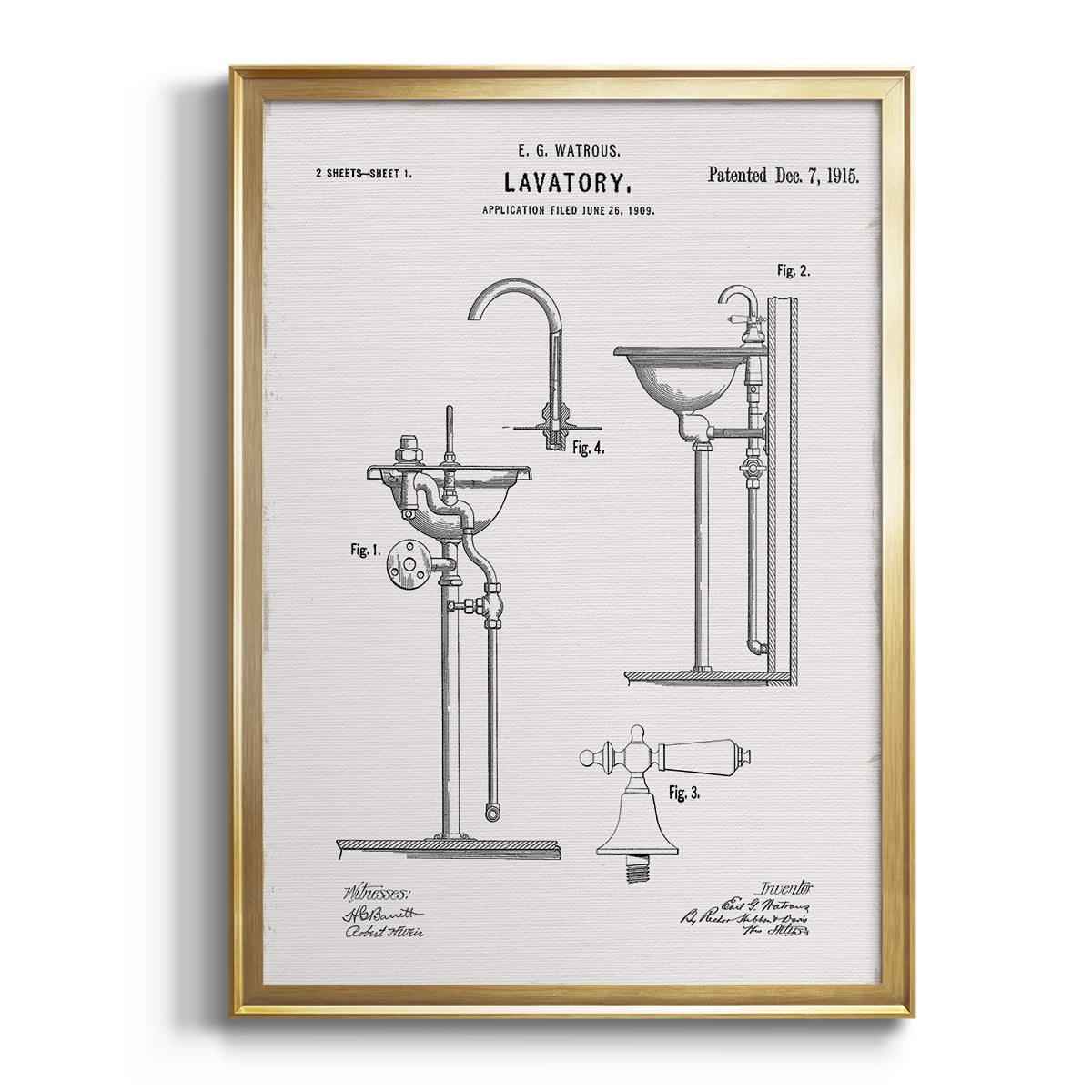 Vintage Sink II Premium Classic Framed Print - Ready to Hang