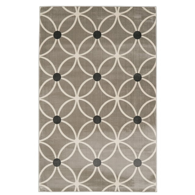 Vintage Tangram Grey and Ivory 8 X 10