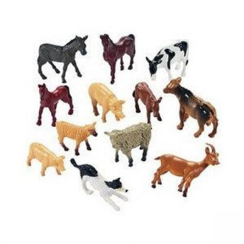 Vinyl Farm Animals - Party Favors - 12 Pieces