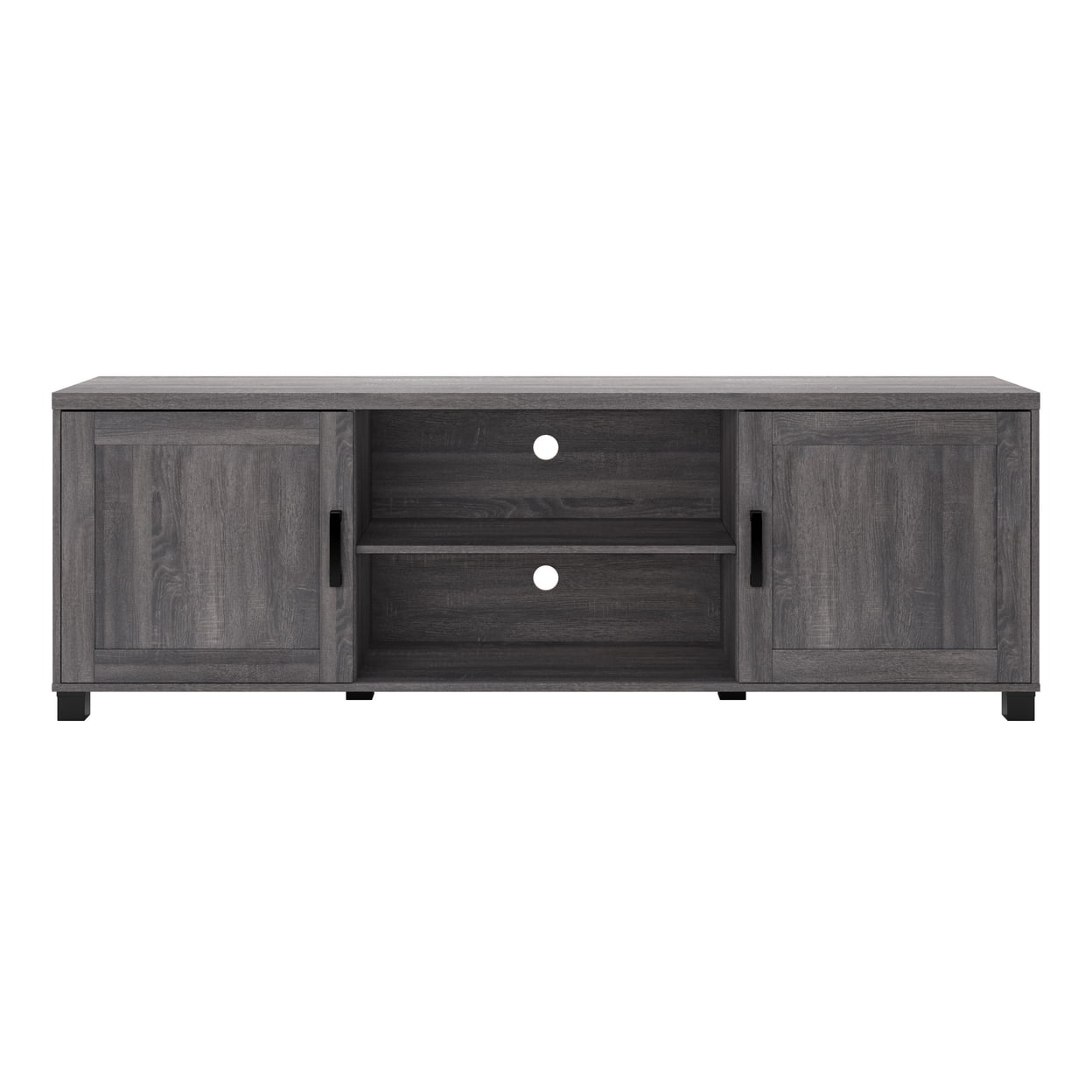 CorLiving Virlomi Contemporary Dark Gray TV Stand with Storage for Most TVs up to 85 Inch - Living Room Entertainment Center with Storage, Stylish TV Stand for Living Room, Modern TV Stands