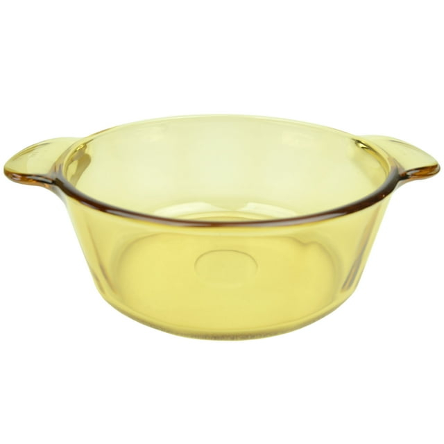 Visions VM1.25 1.25L Amber Glass Tinted Casserole Dutch Oven Dish