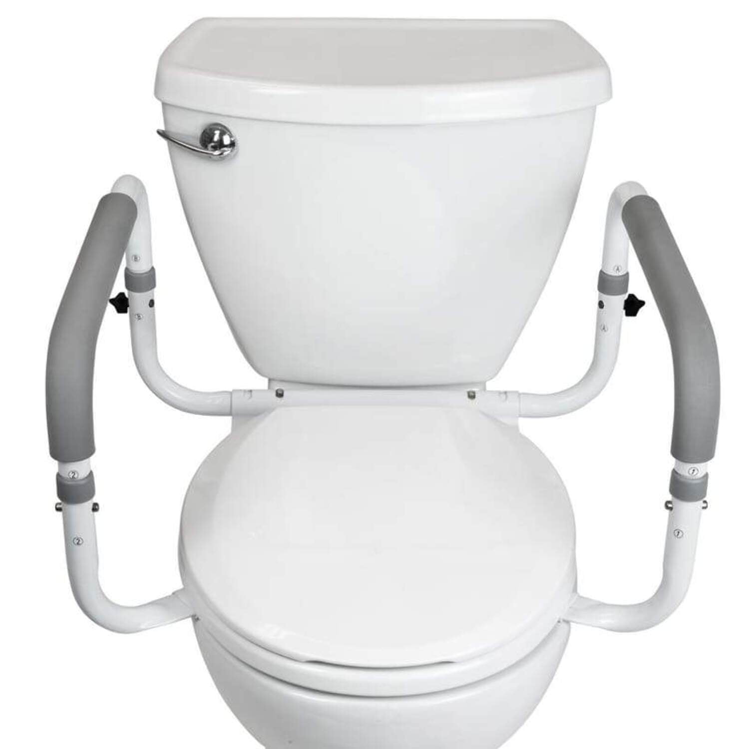 Vive Adjustable Compact Toilet Rail - Adjustable Grab Bar, Compact Support Frame with Handrail for Bathroom Toilet Seat, Weight Capacity 300lbs