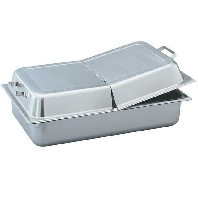 Full-Size Silver Stainless Steel Hinged Dome Steam Table Pan Cover