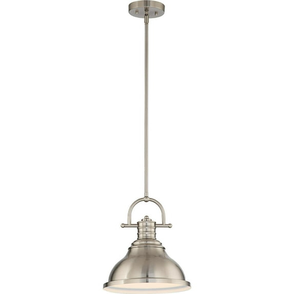 Volume Lighting  1-Light Indoor Brushed Nickel Downrod Pendant - Brushed Nickel