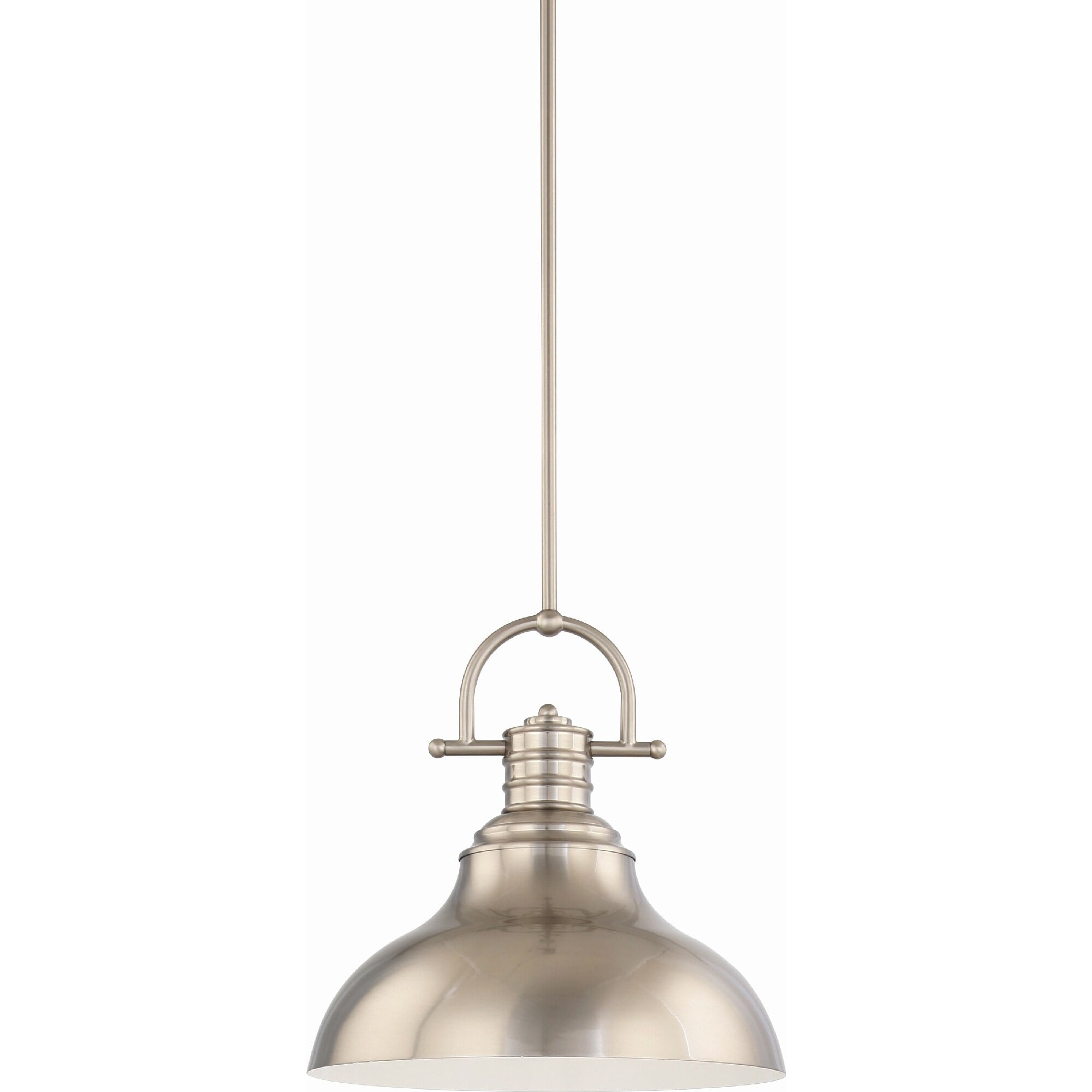 Volume Lighting  1-Light  LED Brushed Nickel Downrod Pendant l - Brushed Nickel