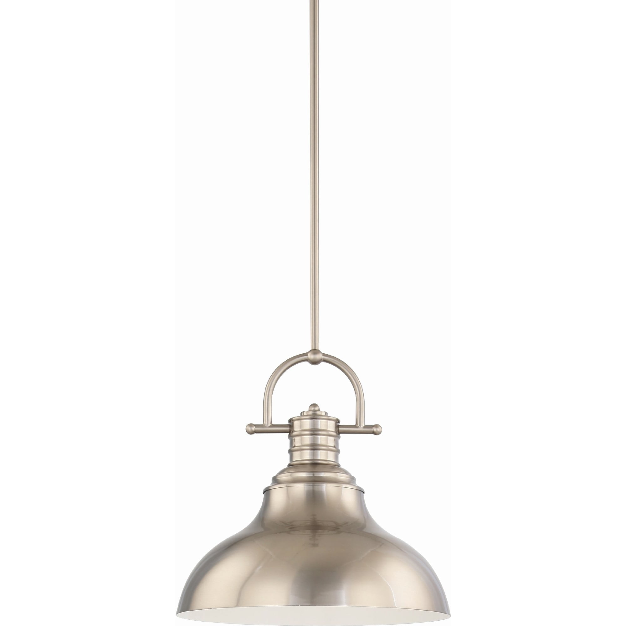 Volume Lighting  1-Light  LED Brushed Nickel Downrod Pendant l - Brushed Nickel