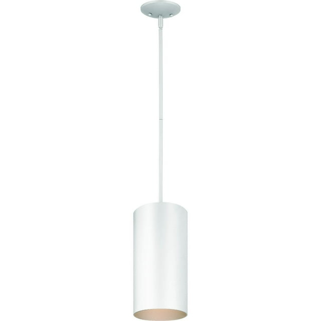Volume Lighting  1-Light White Outdoor Cylinder Pendant - N/A